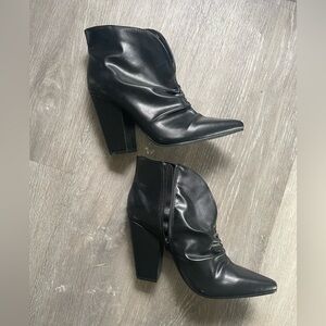 JustFab Black Heel Boots Size 8